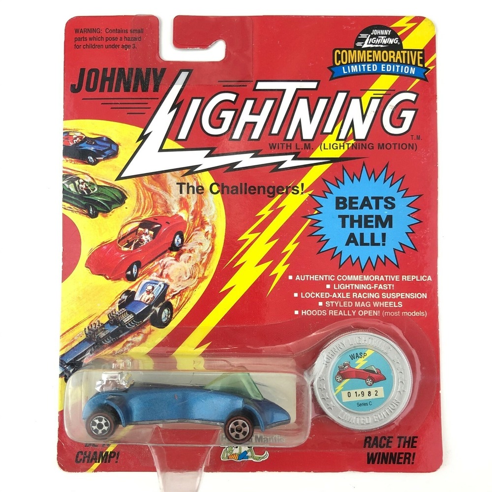 Johnny Lightning Commemorative WASP Car Blue Die Cast 1/64 Scale Limited Edition